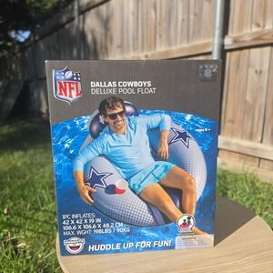 NFL Dallas Cowboys Deluxe Pool Float BigMouth Inc Inflatable Cup Holder New